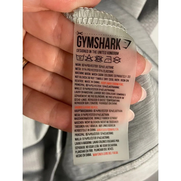 Gymshark Men's Quarter Zip Performance Long Sleeve Shirt Grey-sz Medium - Picture 8 of 8